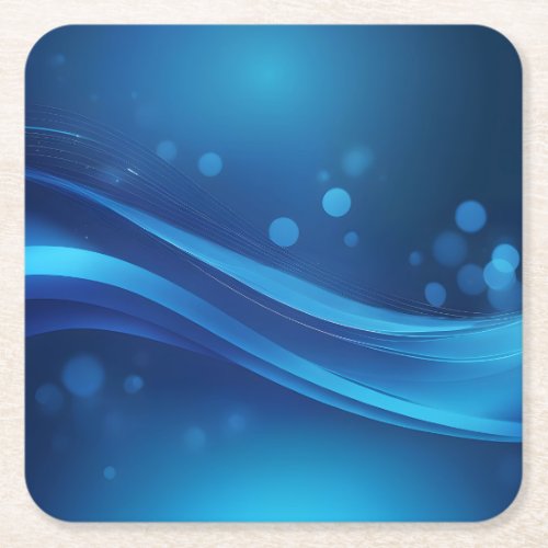 posavases cardboard deep blue waves square paper coaster