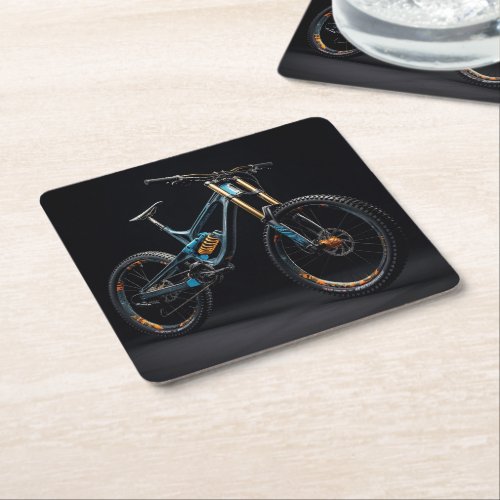 Posavasos Downhill Bike Square Paper Coaster