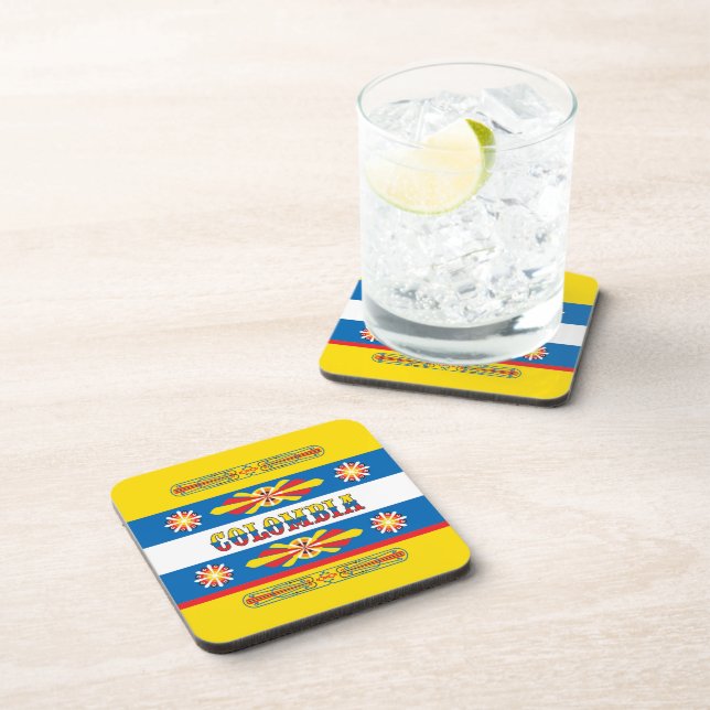 Posavasos with Colombian Chiva Bus Design Beverage Coaster (Right Side)