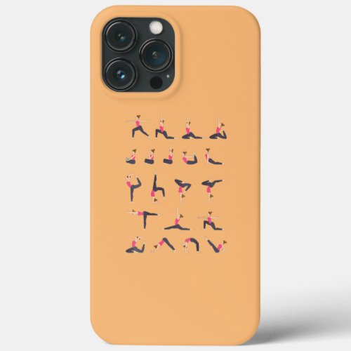 Pose Set Best Yoga Backprint  iPhone 13 Pro Max Case