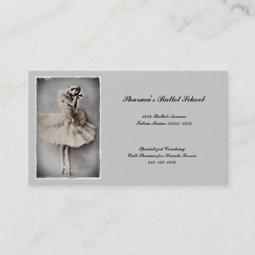 Anna Pavlova Posed en Pointe Business Card Template