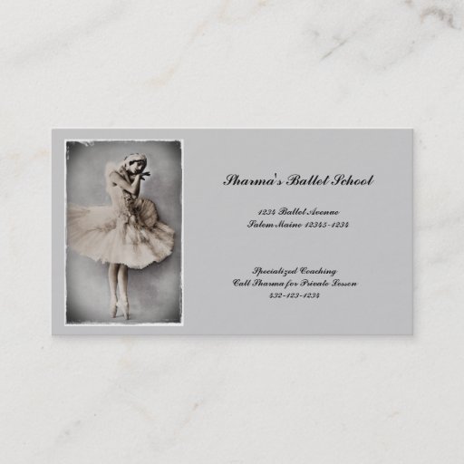 Customizable Anna Pavlova Posed en Pointe Business Card Template