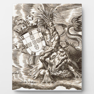 Poseidon and Shield Plaque