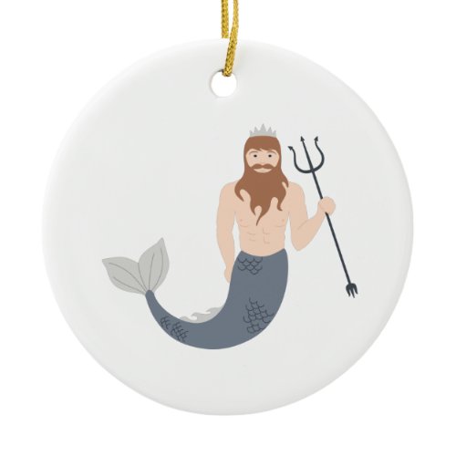 Poseidon Ceramic Ornament