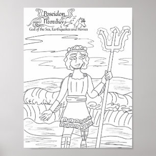Poseidon Coloring Page Print