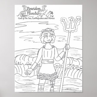 Poseidon Coloring Page Print