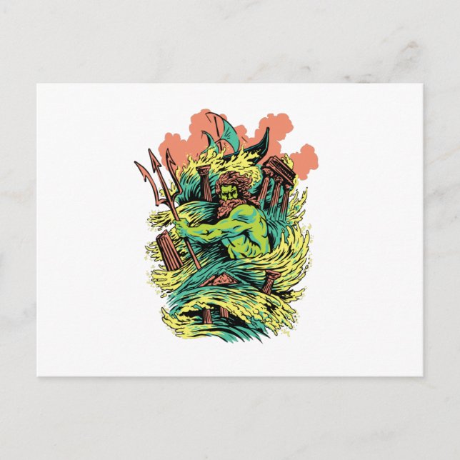 Poseidon God Mythology Greece Postcard (Front)