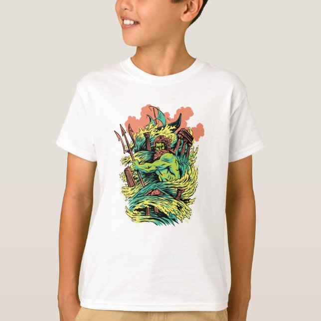 Poseidon God Mythology Greece T-Shirt (Front)