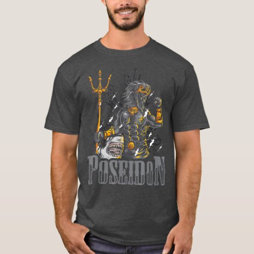 Poseidon God of the Sea Ancient Greek Mythology T_Shirt