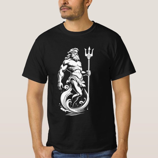 Poseidon God of the Sea T-Shirt (Front)