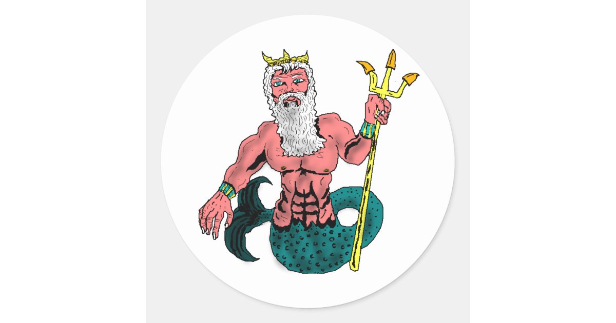 Poseidon Trident Sticker