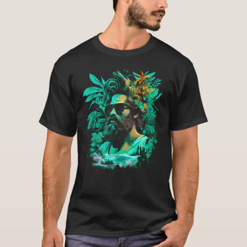 Poseidon Greek Mythology Neptune Beach T_Shirt