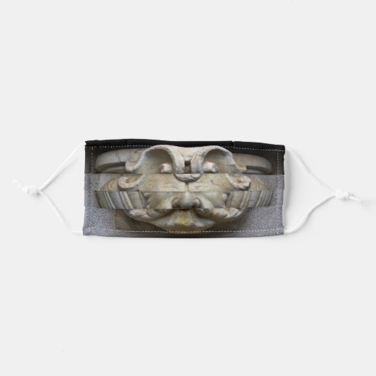Poseidon Greek Mythology Statue Gargoyle Adult Cloth Face Mask (Front, Folded)