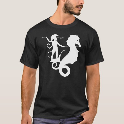 Poseidon Greek relief design T_Shirt