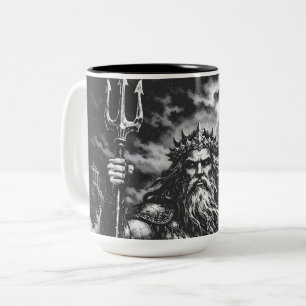 Poseidon — Lord of the Deep by BurnsInHell Two-Tone Coffee Mug