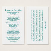 Poseidon Prayer Card (Front & Back)