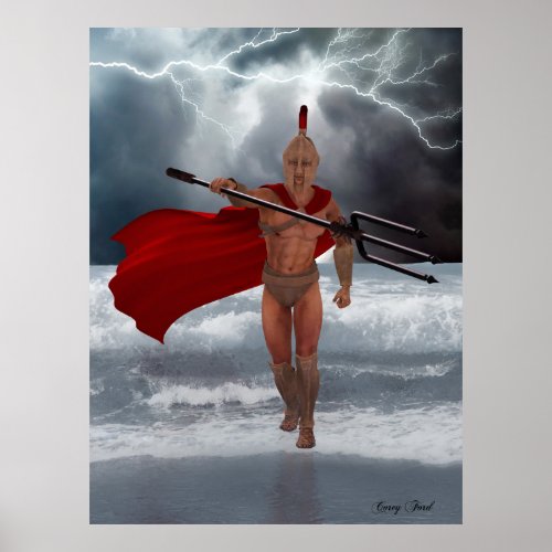 Poseidon Sea God Poster