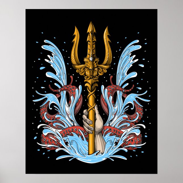 Poseidon Trident Poster (Front)