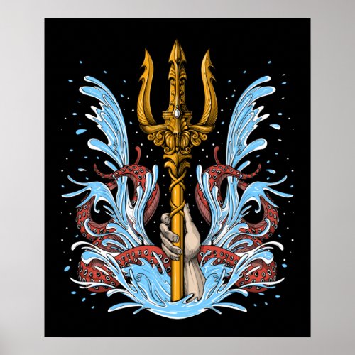 Poseidon Trident Poster