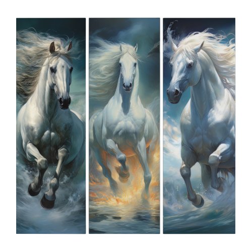 Poseidons gift of Horses to the Gods Triptych