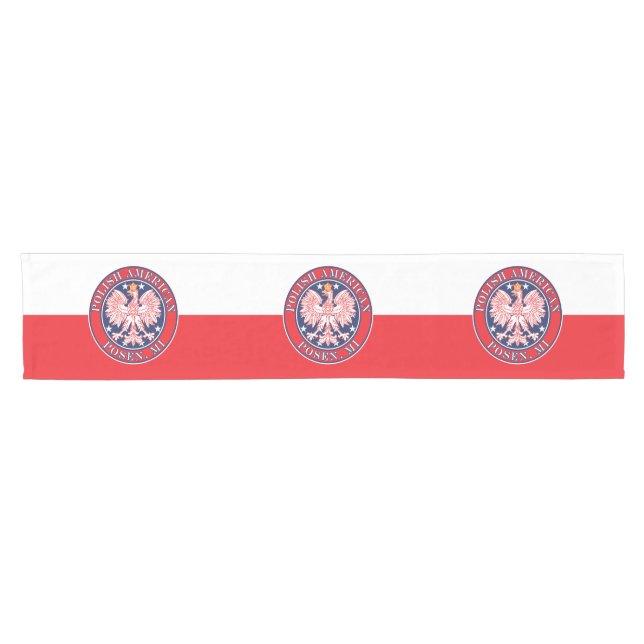 Posen Michigan Polish Eagle Short Table Runner (Horizontal)
