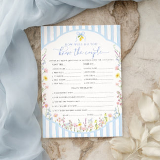 Posey How Well Do You Know The Couple Game Invitation