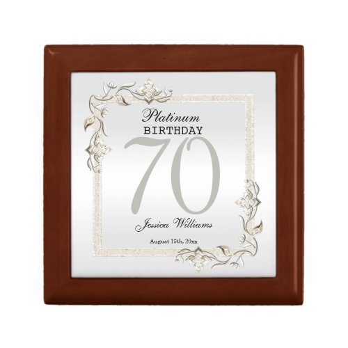 Posh 70th Platinum Birthday Gift Box