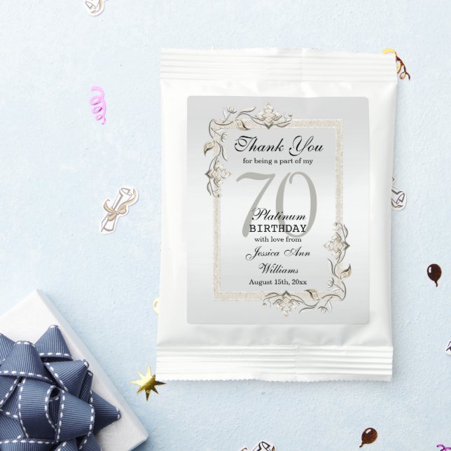 Posh 70th Platinum Birthday Margarita Drink Mix (Packets)