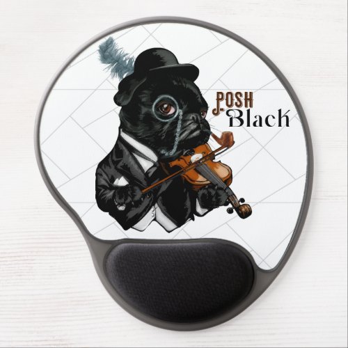 Posh Black Frenchie Bulldog      Gel Mouse Pad