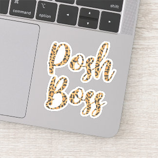 Posh Boss 3" Laptop Decal | Leopard Printed