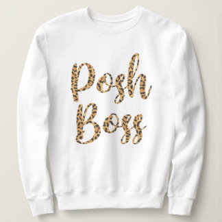 Posh Boss Leopard Printed Pullover Sweatshirt
