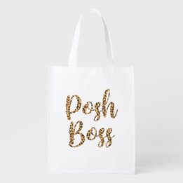 Posh Boss Leopard Printed Re-usable Grocery Tote! Grocery Bag