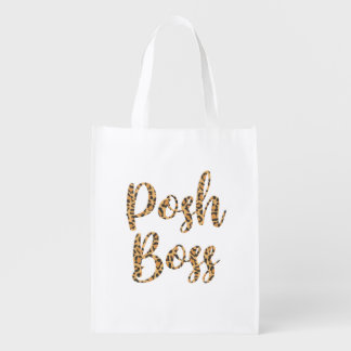 Posh Boss Leopard Printed Re-usable Grocery Tote! Grocery Bag
