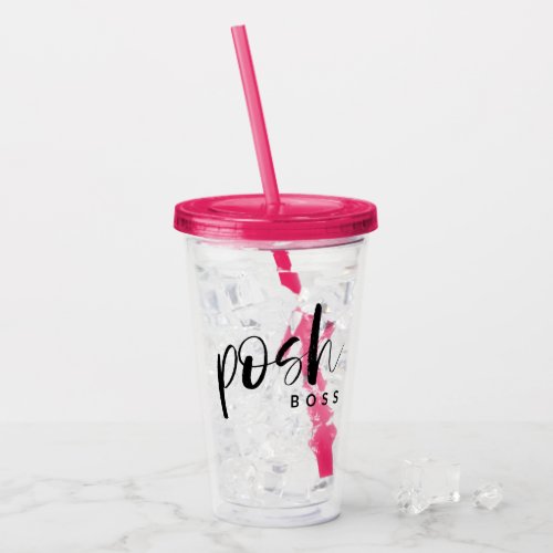 Posh Boss Personalized Acrylic Tumbler