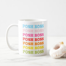 Posh Boss Star Studded Rainbow Coffee Mug