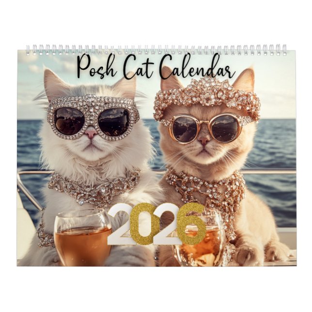 Posh Cat Calendar 2026 Cat (Cover)