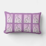 Posh Cat Throw Pillow - Purple Background at Zazzle