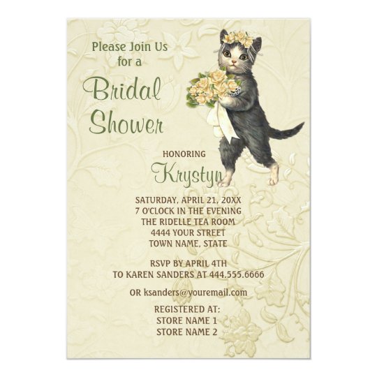 Posh Cats Bridal Shower Invitation