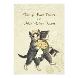 Cat Wedding Invitations Zazzle