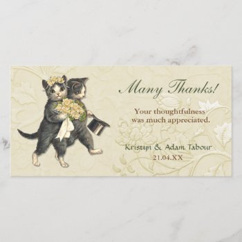 Posh Cats Wedding Thank You Card by SpiceTree_Weddings at Zazzle