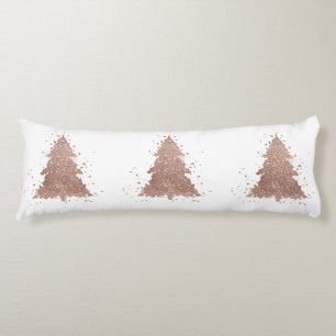Posh Christmas Tree Glam Rose Gold Luxurious Body Pillow