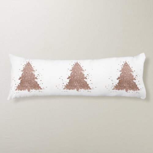 Posh Christmas Tree  Glam Rose Gold Luxurious Body Pillow