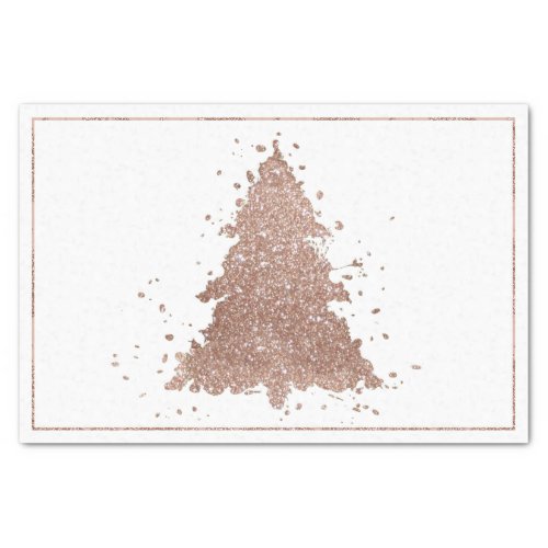Posh Christmas Tree  Glam Rose Gold Luxurious Tissue Paper