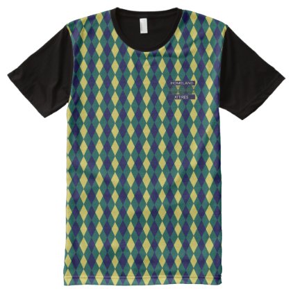 Posh Diamond Blue Green Yellow Modern Shirt