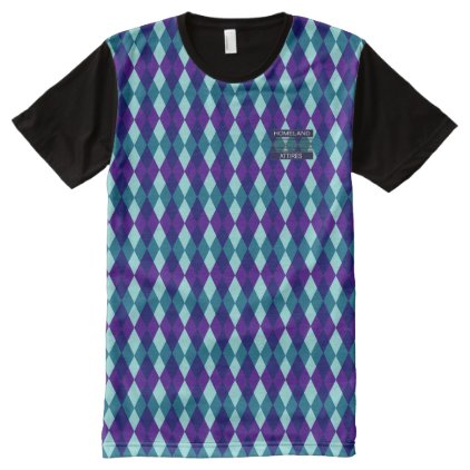 Posh Diamond Purple Blue Modern Shirt