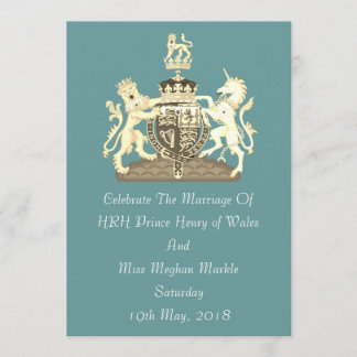 Posh Harry and Meghan Royal Wedding Custom Invite