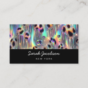 Posh Luxury Opal Iridescent Style Business Card