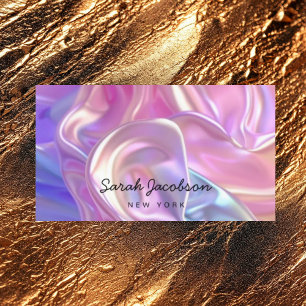 Posh Luxury Opal Iridescent Style Business Card