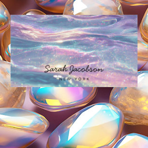 Posh Luxury Opal Iridescent Style Business Card