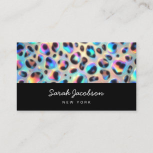 Posh Luxury Opal Iridescent Style Business Card